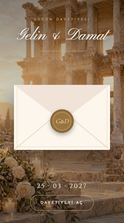 Efes dijital davetiye tasarımı