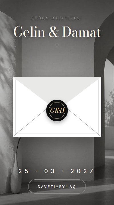 Modern Minimal save the date tasarımı