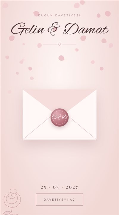 Pudra Romantik save the date tasarımı